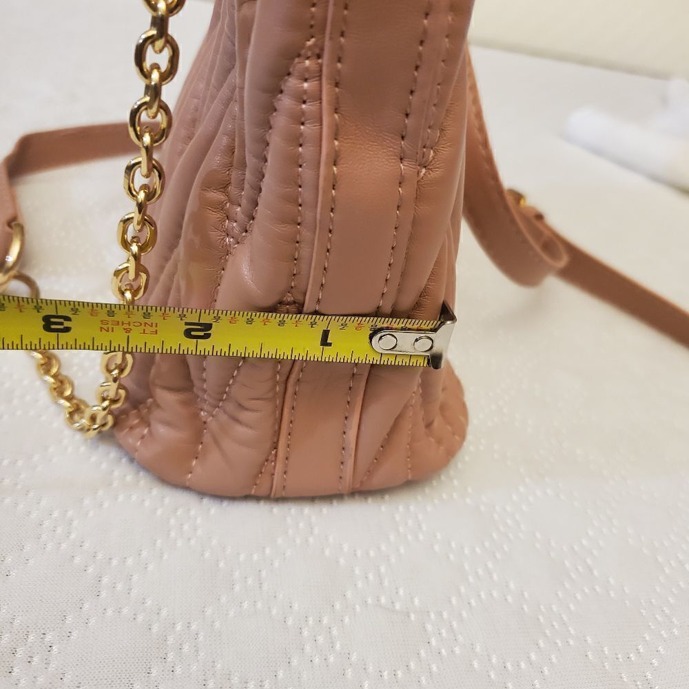 Rose Pink Small Draw String Shoulder Bag - Picture 12 of 13
